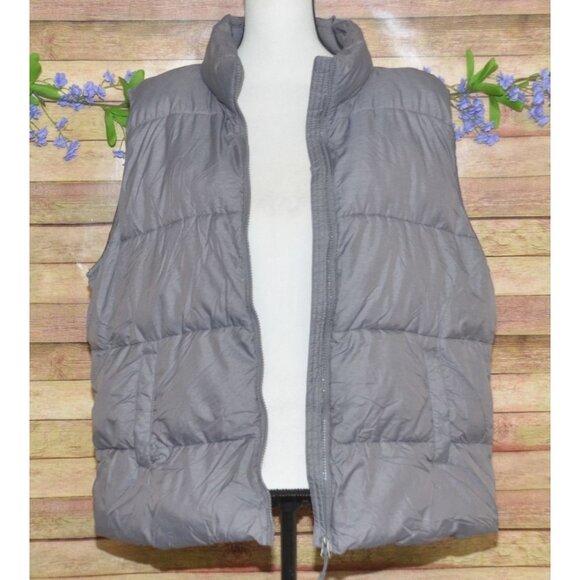 Heat Keep Ladies Gray Sleeveless Quilted Puffer Jacket Size XXL Pocket Insulated - Picture 7 of 11